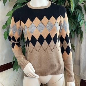 THE LIMITED EMBELLISHED ARGYLE SWEATER